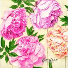 Serwetka decoupage seria DAISY piwonie 33x33cm